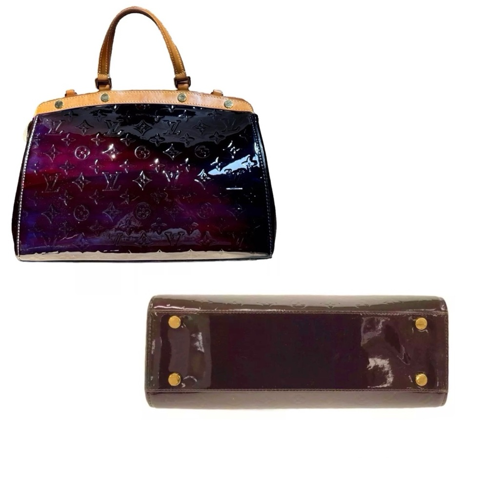 SOLD! Authenticated Louis Vuitton Monogram Vernis Brea MM Handbag in Amarante - Picture 12 of 14